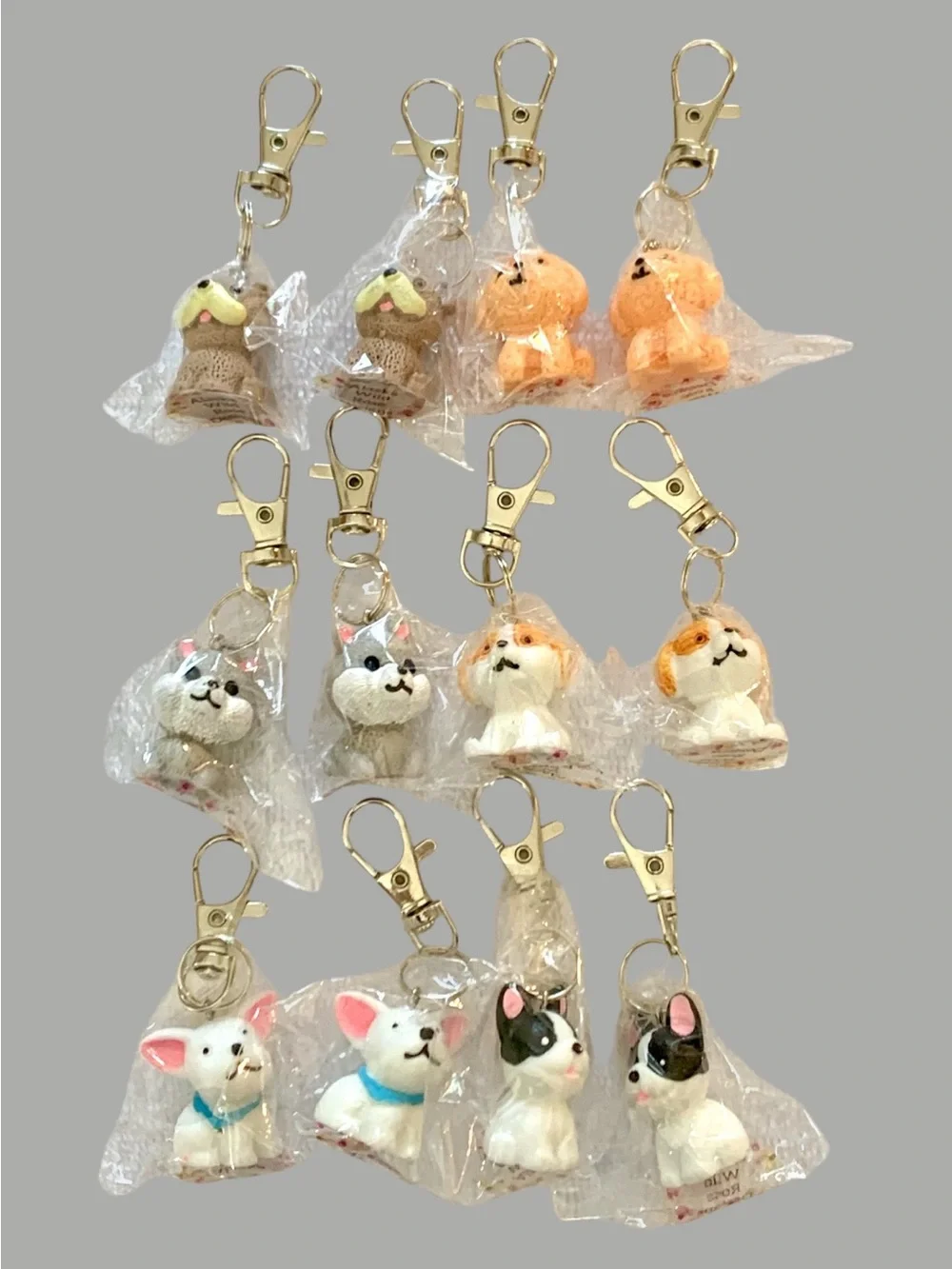 Lot of 12 Cute Assorted Soft Puppy Dog Toggle Clasps for backpacks & bags